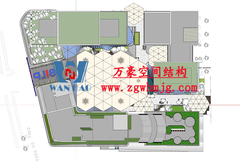 中國東盟特色商品匯聚中心膜鋼構(gòu)工程完工